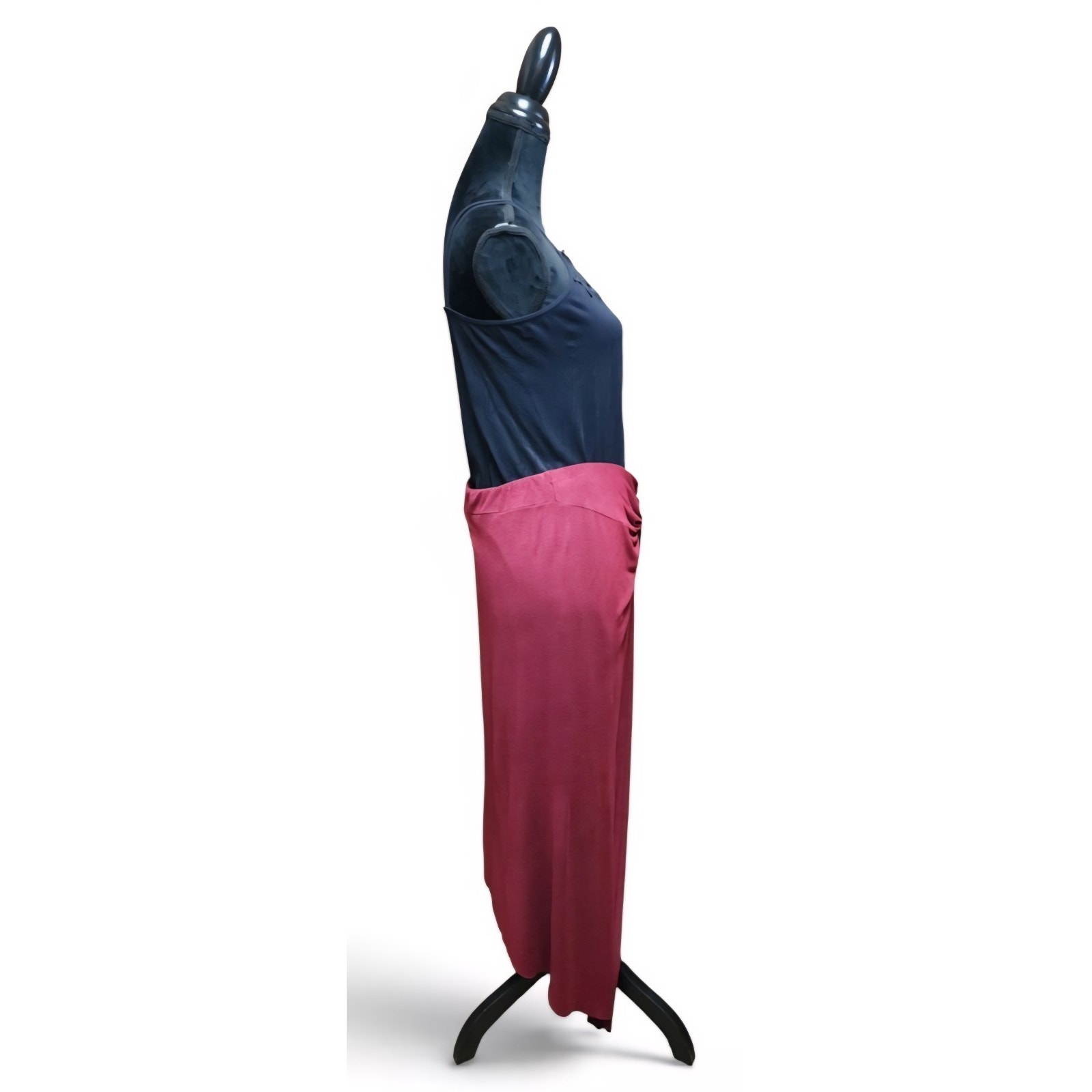Finesse Juniors 3x Island Style Skirt Twisted Knot Midi Brick Maroon Sarong — image 6 of 8